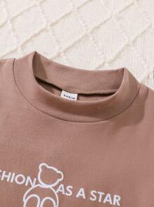 Tween Girls Simple Coffee Brown Long Sleeve Thermal Underwear, Warm And Comfortable For Fall And Winter - Coffee Brown - View 6