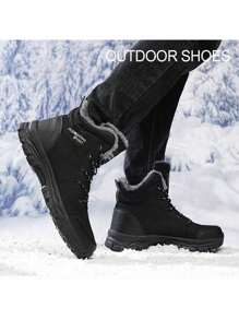 男士户外运动靴，大码靴子，防水防风保暖内衬保暖雪地靴