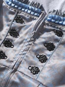 慕尼黑啤酒节服装女士两件套德国传统啤酒服饰万圣节 - 藍色 - 查看 6