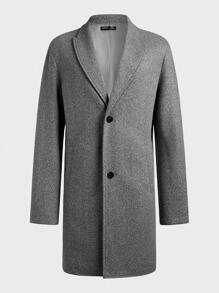 Manfinity VCAY Men's Slim-Fit Casual Long Sleeve Jacket, Suitable For Fall & Winter - Light Grey - View 1