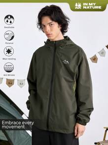 In My Nature 男士字母印花束口帽戶外夾克