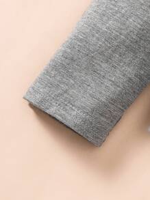 SHEIN 4pcs Solid Color Stand Collar T-Shirts And Leopard Print Stand Collar T-Shirts Set For Young Girls - Multicolor - View 4