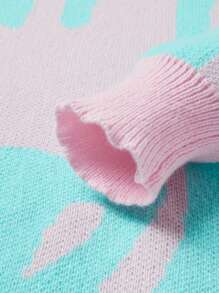 Manfinity Hypemode Men's Colorblock Printed Crew Neck Sweater, Pink Sweater, Sweater Graphic, Sweaters Y2k, Men Sweater, Oversized Sweater - Pink - View 7