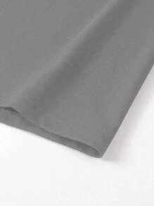 PAVTROS 男士夏季字母印花圆领短袖休闲 T 恤 - 灰色 - 查看 3