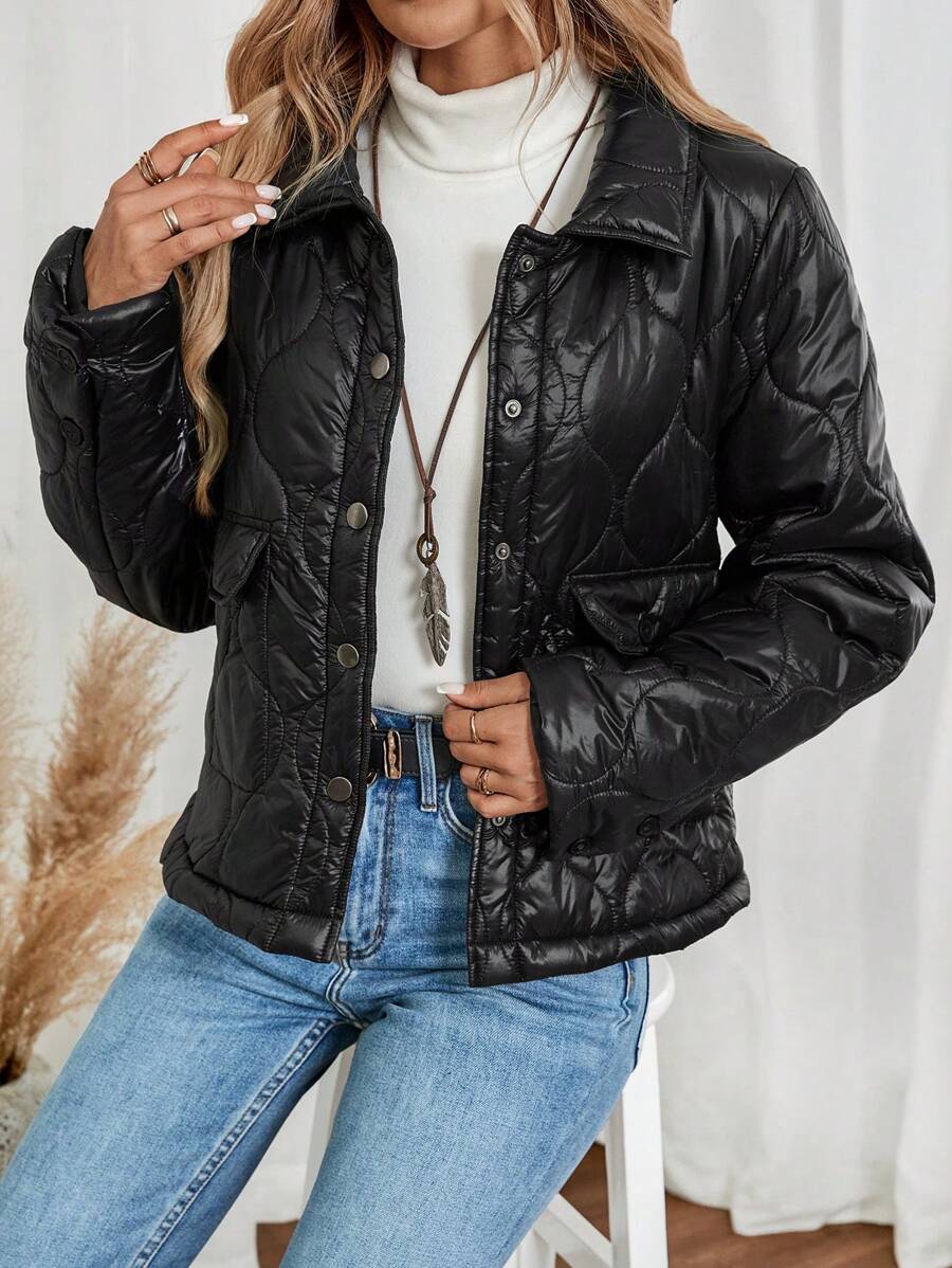 EMERY ROSE 女士短款绗缝棉衣