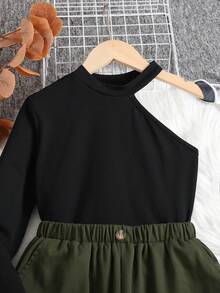 SHEIN 2pcs Tween Girls Casual Knit Long Sleeve Top And Pants Set - Multicolor - View 5