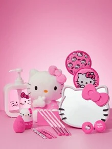 HELLO KITTY AND FRIENDS | SHEIN Kitty Shaped Vanity Desk Organizer With Mirror - Baby Pink - View 6