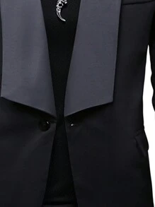 Calvornis Men'S Shawl Collar Blazer - Black - View 5