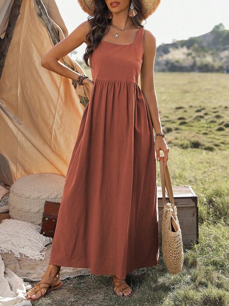 tank maxi dress brown Victoria's Secret Victoria Smoothing Rib Tank Maxi Dress