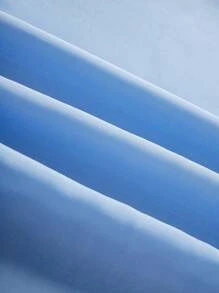 Franclia Váy maxi tay áo màu trơn 3/4 mùa hè dành cho nữ - Màu xanh nhạt - Xem 4