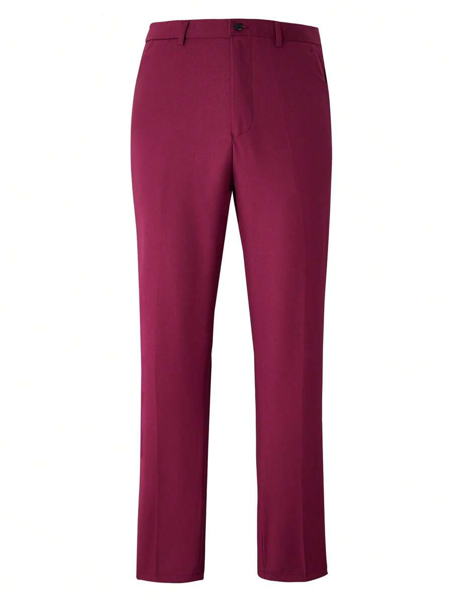 Manfinity Mode 男裝純色直筒西裝褲