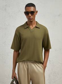 AKNOTIC Business Casual Heren slim fit gebreid casual poloshirt, geschikt voor de zomer