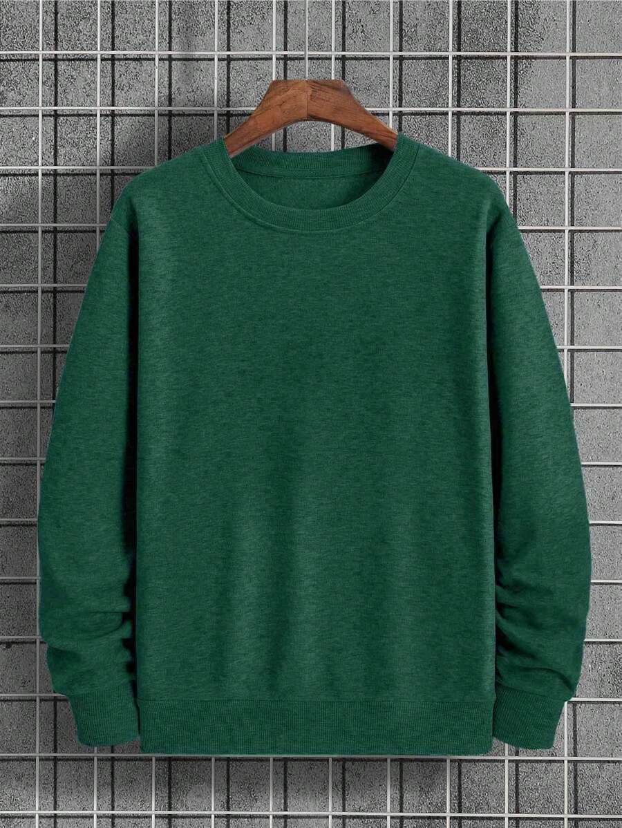 EURMUSE Men's Pullover Sweatshirt - Green - View 1