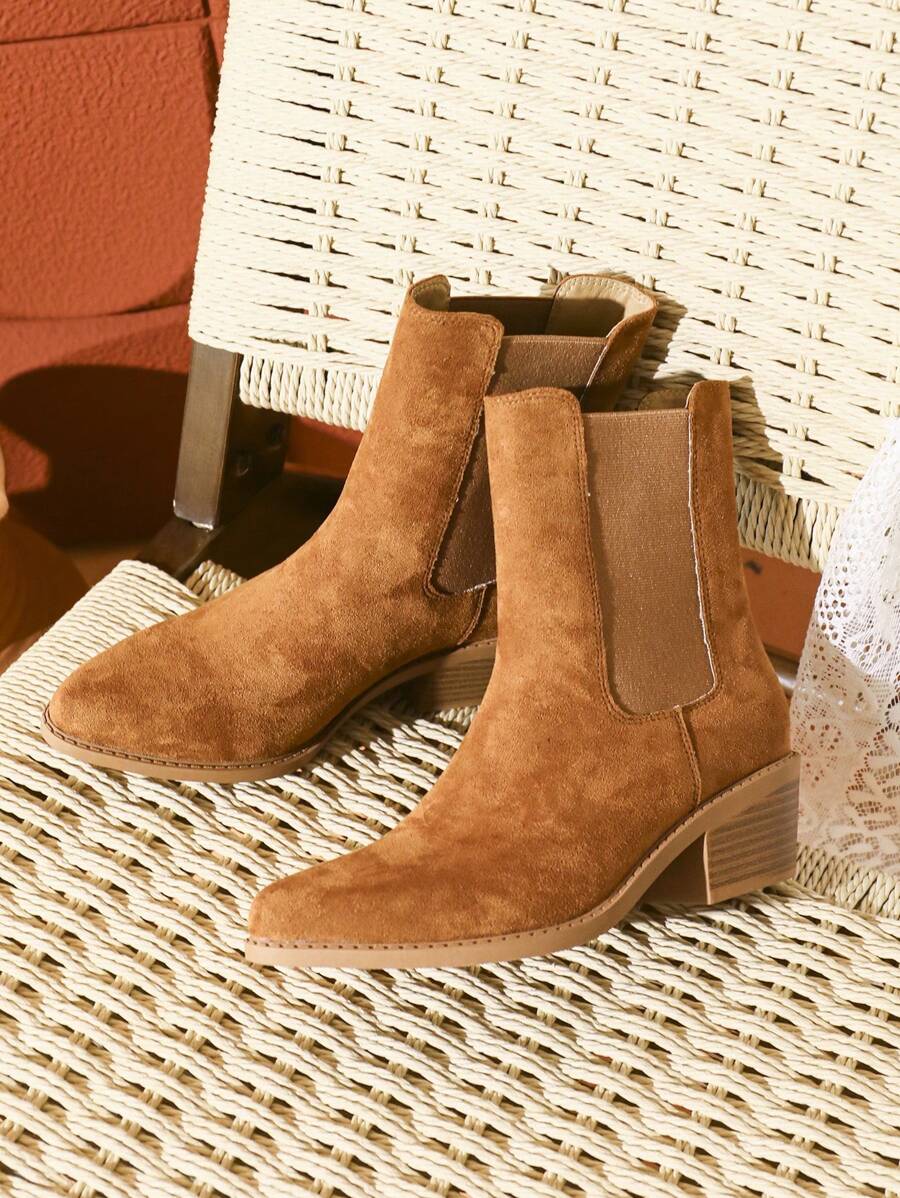 Styleloop Women Fashion Party Apricot Ankle Boots And Booties, Fall Shoes Fall - Brown - View 1