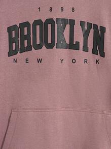 RueChic Cotton Men Letter Printed Regular Hoodie Set - Pink - View 5