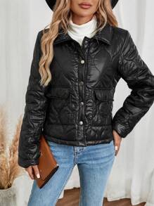 EMERY ROSE 女士短款绗缝棉衣