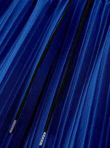 OTTIMOZO 2pcs Men's Solid Color Lapel Neck Short Sleeve Shirt And Shorts Casual Summer Outfits, Men's Royal Blue Outfit, Men's Two Piece Casual Short Set, 2 Piece Set Men - Blue - View 4