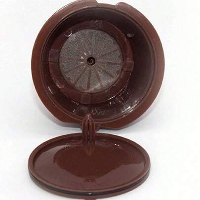 1/2/3/5/10 PCS Brown Reusable Coffee Capsules Compatible With Refillable - Save Money And Reduce Waste With Easy Refillable Design