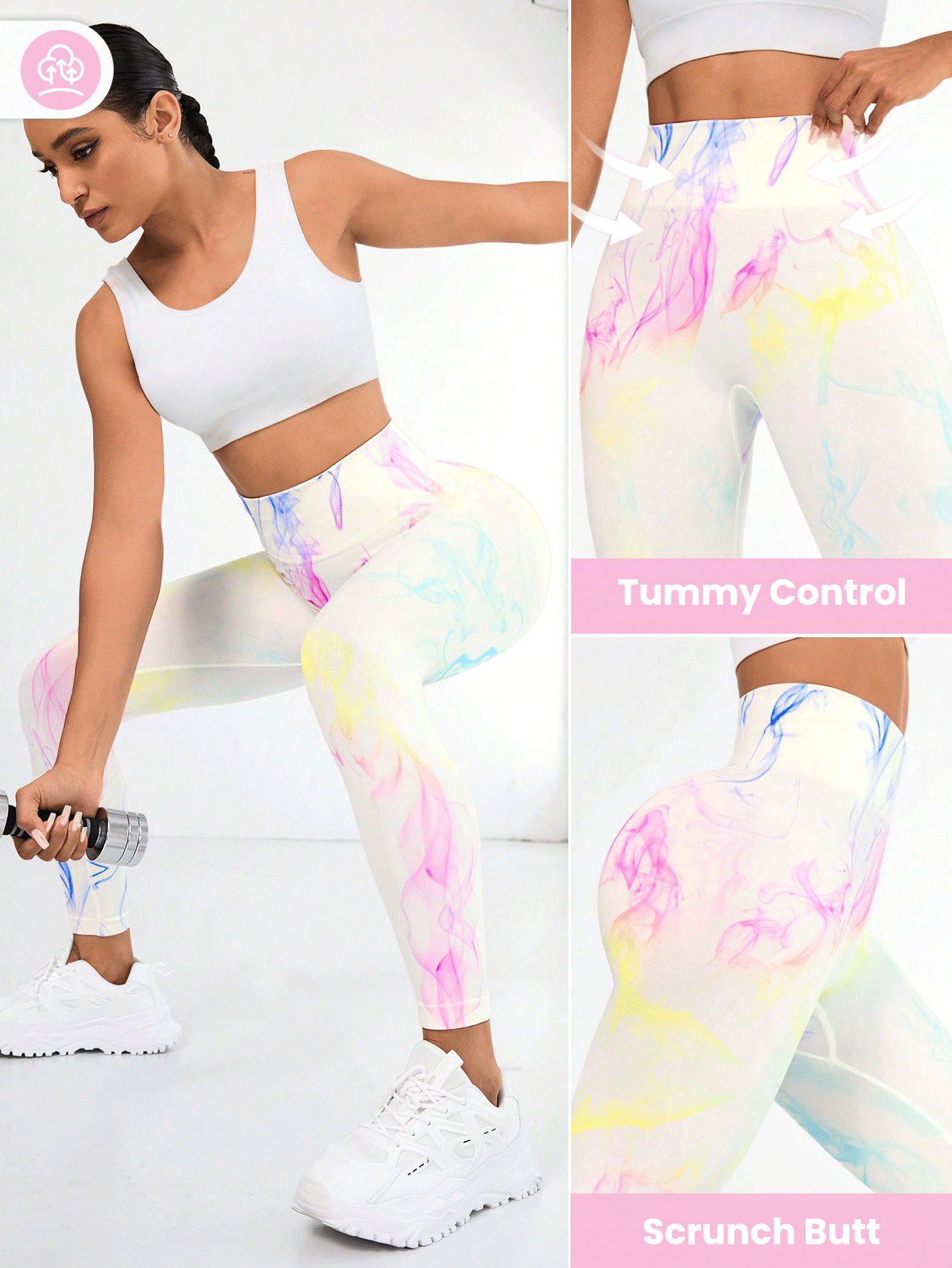 Easithlete Quần legging cạp cao tập luyện hàng ngày cho nữ - Nhiều màu - Xem 3