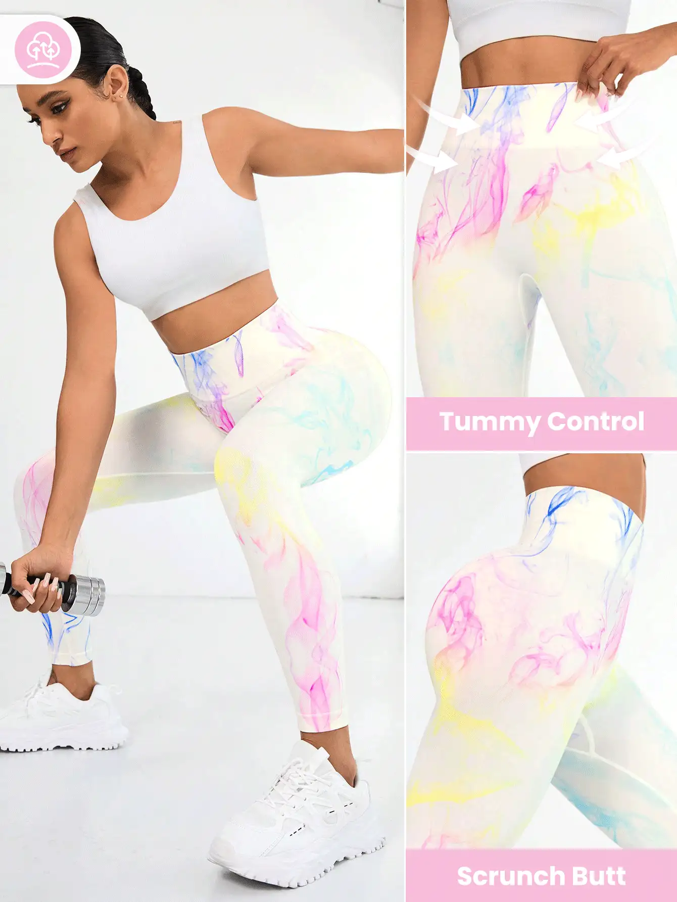 Easithlete Quần legging cạp cao tập luyện hàng ngày cho nữ - Nhiều màu - Xem 3