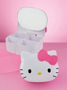 HELLO KITTY AND FRIENDS | SHEIN 3D Kitty Makeup Storage Box - Red and White - View 3