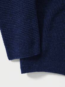 RueChic Men Colourblock Jumper - Navy Blue - View 5