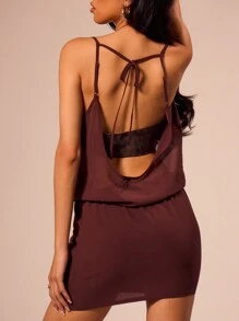 MUSERA Vestido mini con escote pronunciado y cuello cowl, con estampado de cocodrilo y parte superior de tubo. Estilo boho apto para vacaciones de primavera, verano y festivales.