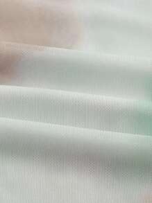 SHEIN Essnce Casual Summer Tanks Tie Dye Ruched Strapless Crop Top  Going Out Tops Summer Shirts Summer Fits - Green - View 3