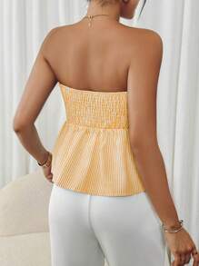 SHEIN Frenchy Top sans manches à rayures et imprimé pour femme en été, Top à rayures blocs de couleurs et imprimé pour femme, Top en corset, Vêtements pour la rentrée scolaire, Vêtements pour enseignants, Hauts américains, Style Old Money, Top pour enseignants, Tenue des années 70, Top Y2K