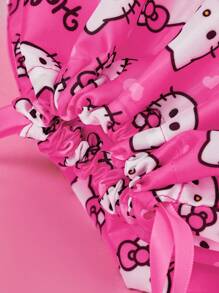 HELLO KITTY AND FRIENDS | SHEIN 2pcs/Set Kitty Cartoon Printed Drawstring Storage Pouches