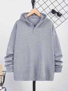 SHEIN Kids' Tween Boy Casual Wide Strap Sleeveless Knit Sweater Vest With Round Neck - Multicolor - View 1