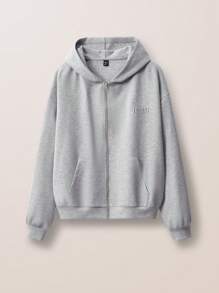 Manfinity VCAY Herren-Sweatshirt mit lockerer Passform und lässiger Kapuze, geeignet für Herbst und Winter - Hellgrau - Übersicht 5
