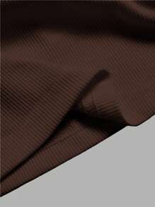 Slaydiva Casual All-Match White Cami Top With Deep U-Neck And Racerback-C - Brown - View 4