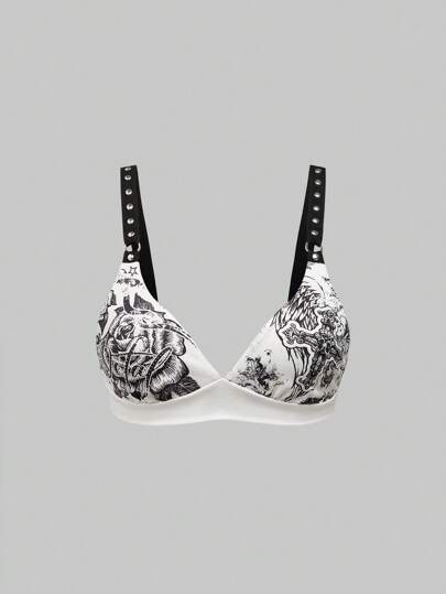 Grunge Punk Top court sans manche style punk pour femme avec squelette, croix et sangle à rivets de rose