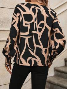 SHEIN Clasi 1pc Women's Autumn Floral Print Long Sleeve Blouse Fall Clothes - Multicolor - View 2