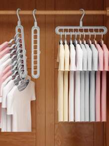 1pc Multifunctional Drying Rack, Home Use 9-Hole Folding Hanger Organization, With Multiple Hanging Parts For Clothes Storage Valentine DAY, Valentines Wedding, Birthday, Hangers, Home, Laundry, Hangers For Clothes, Hanger, Tools - Grey - View 4