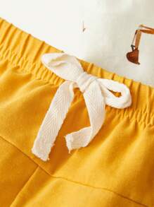 Cozy Pixies 2 Stücke/Set Baby Jungen Cartoon Auto Muster Weicher Gestrickter Rundhals Kurzarm Top und Lässige Shorts