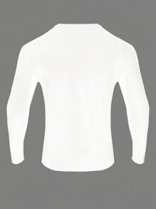 Surfspeed Men's Slim Fit Casual Cartoon Print Long Sleeve Surfing T-Shirt With Heat Transfer Pattern Athletic Workout Shirt