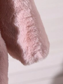 Baby Girl Solid Fleece Hooded Jacket, Winter