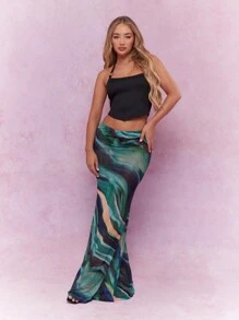 MISSGUIDED Metal Buckle Detail Ribbed Halter Neck Crop Top - Black - View 4