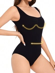 2pcs Invisible U-Back Waist Cincher & Shapewear Set For Women