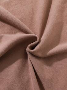 Tween Girls Simple Coffee Brown Long Sleeve Thermal Underwear, Warm And Comfortable For Fall And Winter - Coffee Brown - View 4