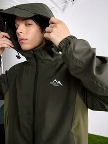 In My Nature 男士字母印花束口帽戶外夾克