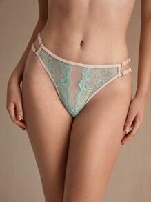 Charlaine Quần lót nữ có ren bên hông - Đỏ và trắng - Xem 6