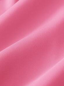 SHEIN 3pcs/Set Baby Girl Simple Solid Color Long Sleeve Blazer, Camisole Top And Elastic Waist Pants, Casual - Hot Pink - View 4