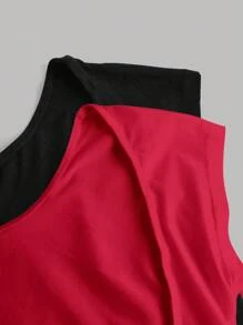 SHEIN Girlism 2 Stücke/Set gestrickte Kurzarm T-Shirts für Tween-Mädchen, Lässig