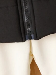 2 piezas Conjunto chaqueta y pantalones de color liso para bebé niño - Albaricoque - Ver 6