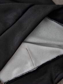 SHEIN Áo nỉ có mũ trùm đầu màu tương phản thời trang dạo phố dành cho nam - Nhiều màu - Xem 5