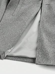 Manfinity VCAY Men's Slim-Fit Casual Long Sleeve Jacket, Suitable For Fall & Winter - Light Grey - View 9