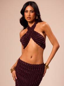 MUSERA Halter Neck Top Party New Years Birthday Summer Ibiza